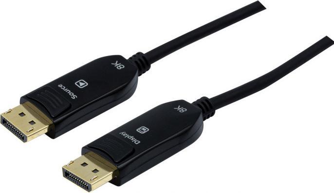 Actual product image Exertis Connect DisplayPort 1.4 fibre optic hybrid cable, 8K, DisplayPort St./ DisplayPort St., 10.0 m (10 m, DisplayPort, 1.4)