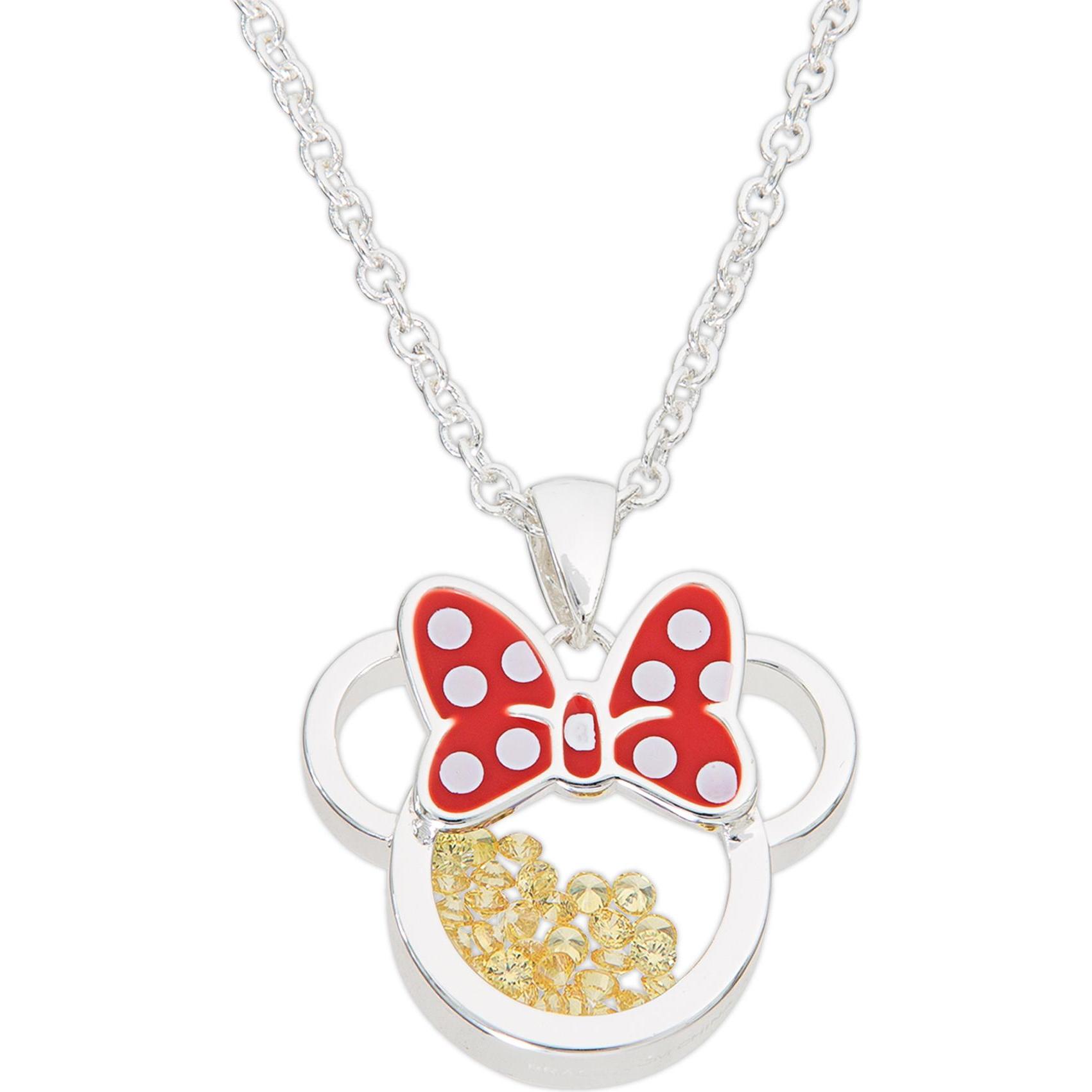 NoName, Halsschmuck, MINNIE - Collier Anniversaire en Laiton Plaqué Argent - Novembre, (Sterling Silber)