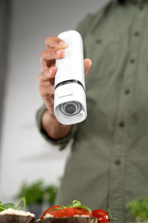 Actual product image Zwilling Enfinigy spice grinder set of 2 electric, black/white (Pepper, Salt)