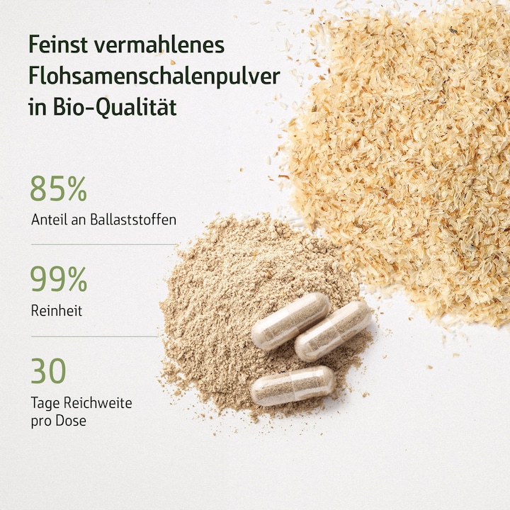 Produktbild Effective Nature Combi Flora Bio Flohsamenschalen Kapseln (240 Stück, Kapseln, 160 g)
