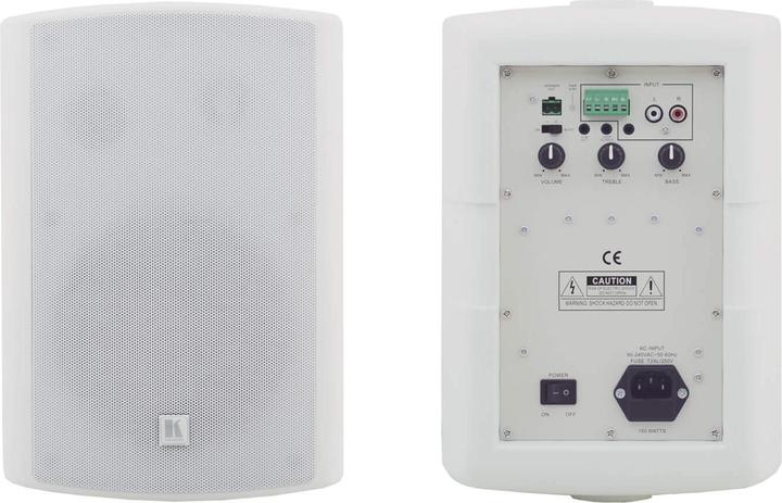 Actual product image TAVOR 6-O PAIR/BLACK - Active loudspeaker set wall-mounted 50 Watt auto Off 1 active 1passive Lau (1 pair, 50 W)