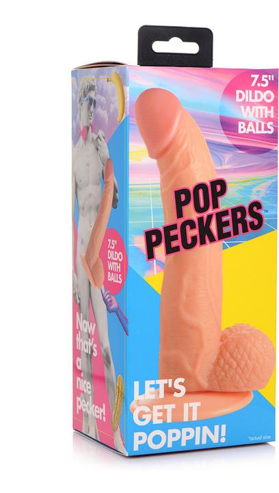 Actual product image Pop Peckers Poppin Dildo 19 cm - Beige