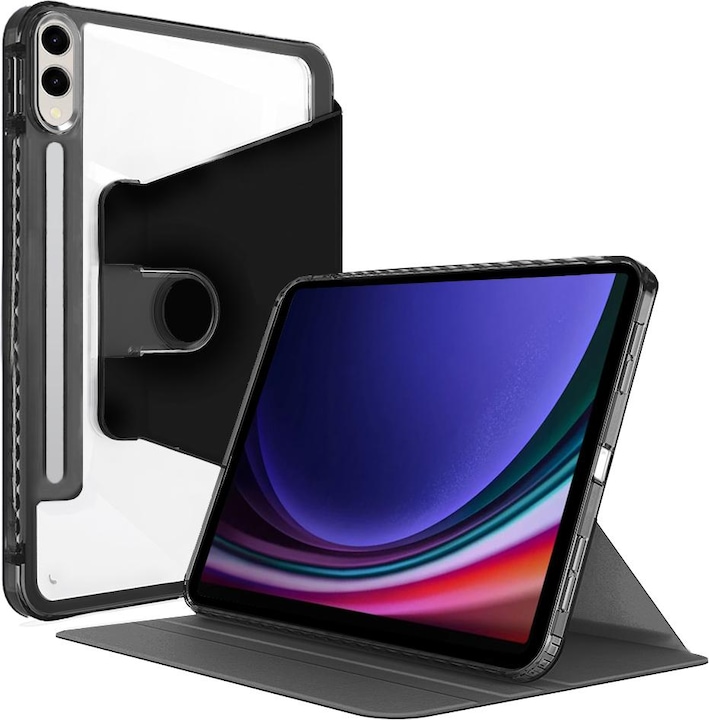 Techsuit - Crystal Vision - Samsung Galaxy Tab S9 Ultra / S10 Ultra - Black (Galaxy Tab S9 Ultra)