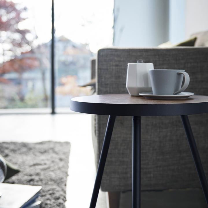 Actual product image Yamazaki Round side table TOWER (6.5 x 40.5 x 52 cm)