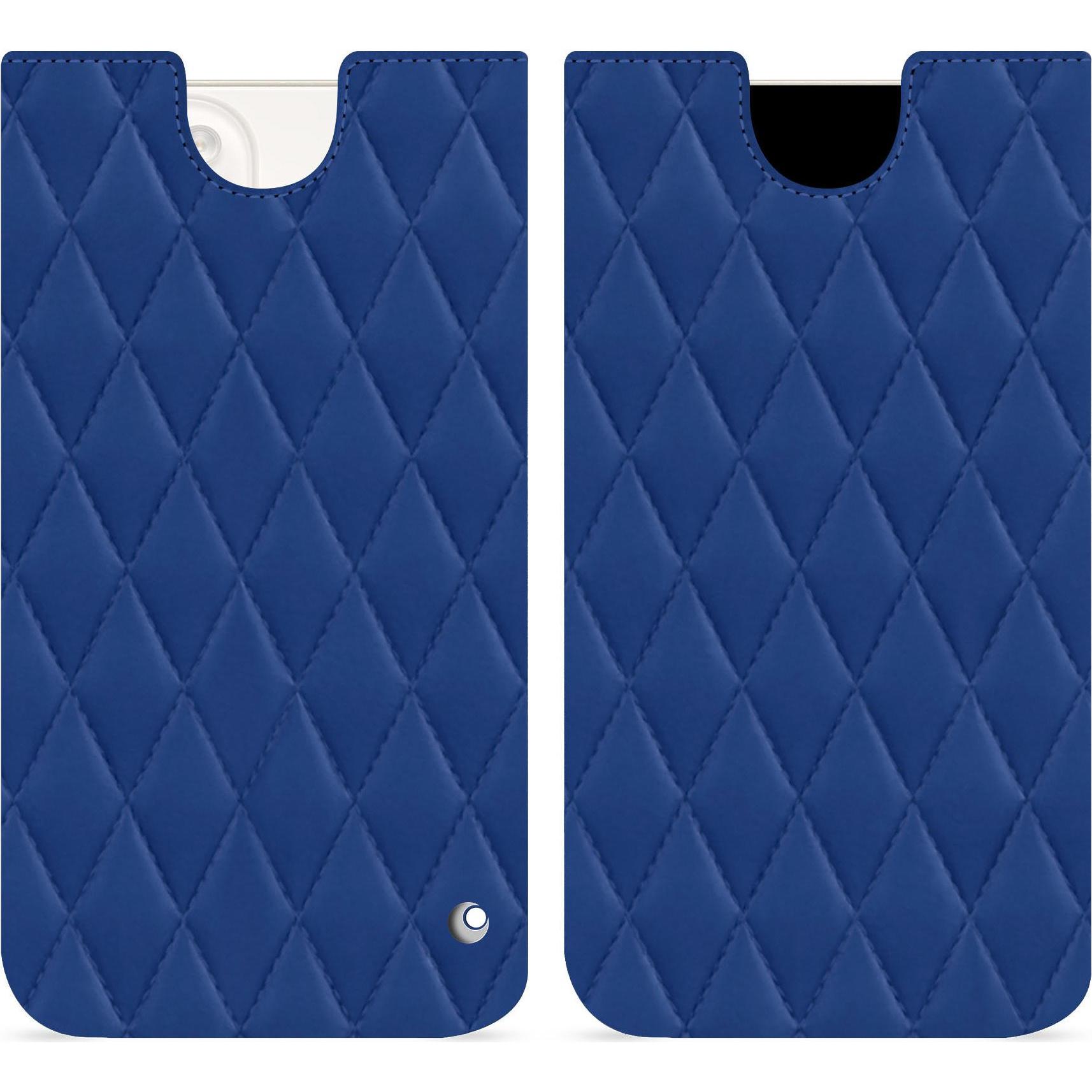 Noreve Lederschutzhülle (Apple iPhone 15 Plus), Smartphone Hülle, Blau