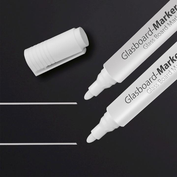 Sigel Glasboard-Marker (White, 3 mm, 2 x)