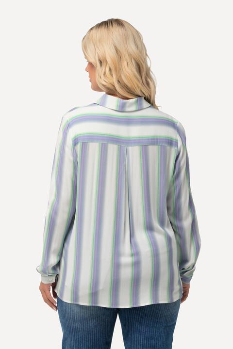 Immagine prodotto Ulla Popken Camicia con righe, colletto da camicia e maniche lunghe (60)