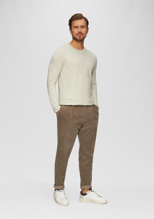 Immagine prodotto S.Oliver T-Shirt Meliertes Longsleeve mit Henley-Ausschnitt (XXL)