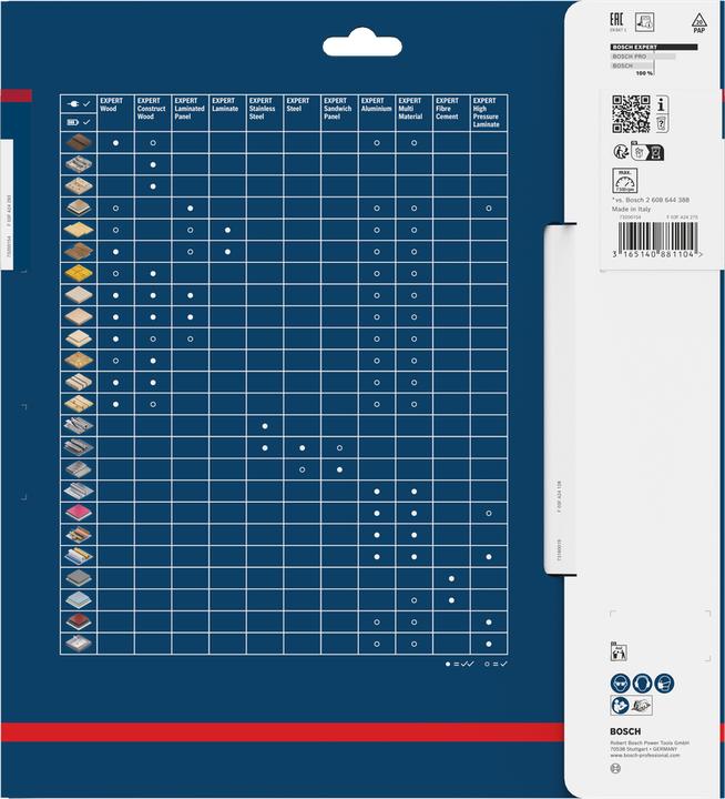 Produktbild Bosch Professional Zubehör Kreissägeblatt Expert for High Pressure Laminate, 254 x 30 x 2,8 mm, 80