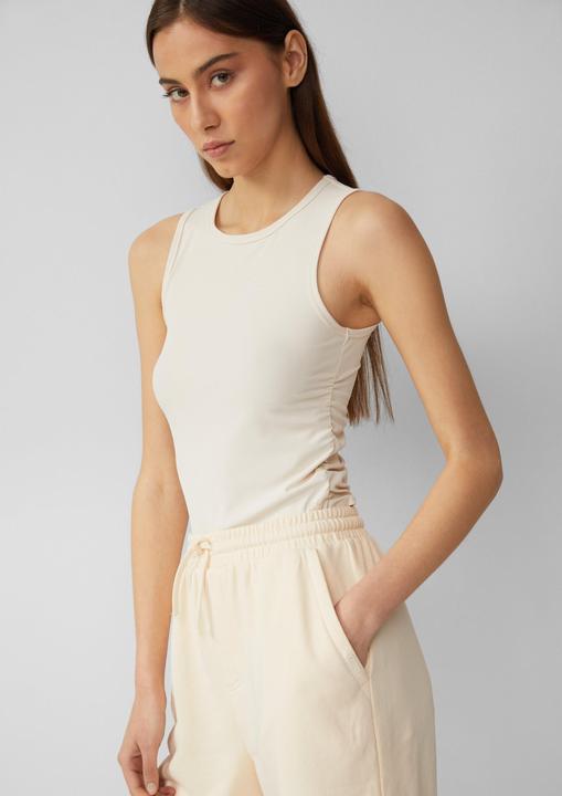 Actual product image S.Oliver T-Shirt Ripptop mit seitlicher Raffung | QS x Vanessa Mai (S)