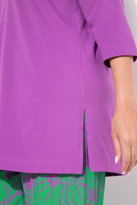 Produktbild Ulla Popken Longshirt, A-Linie, V-Ausschnitt, 3/4-Arm (54)