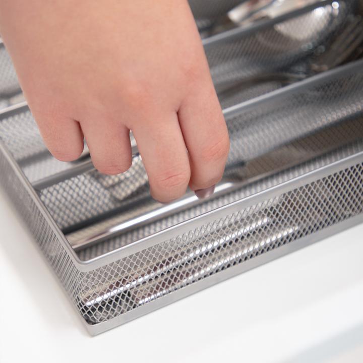 Actual product image Relaxdays Mesh Cutlery Tray L