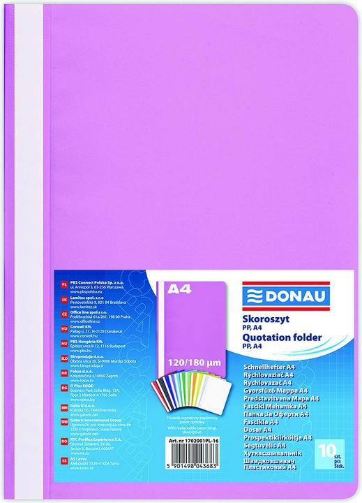 Image du produit Donau Dossier de protocole, pp, a4, standard, 120/180 microns, rose clair
