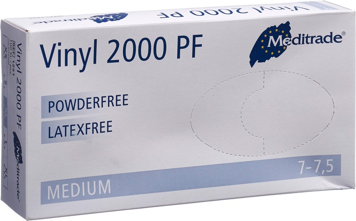 Produktbild Meditrade Vinyl 2000 PF Untersuchungshandschuhe puderfrei (M)