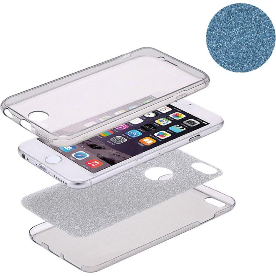 Thumbnail - König Design Full TPU Case für Apple iPhone 6 / 6s Schutz Hülle Handy Glitzer Cover Blau Neu (Apple iPhone 6), Smartphon...