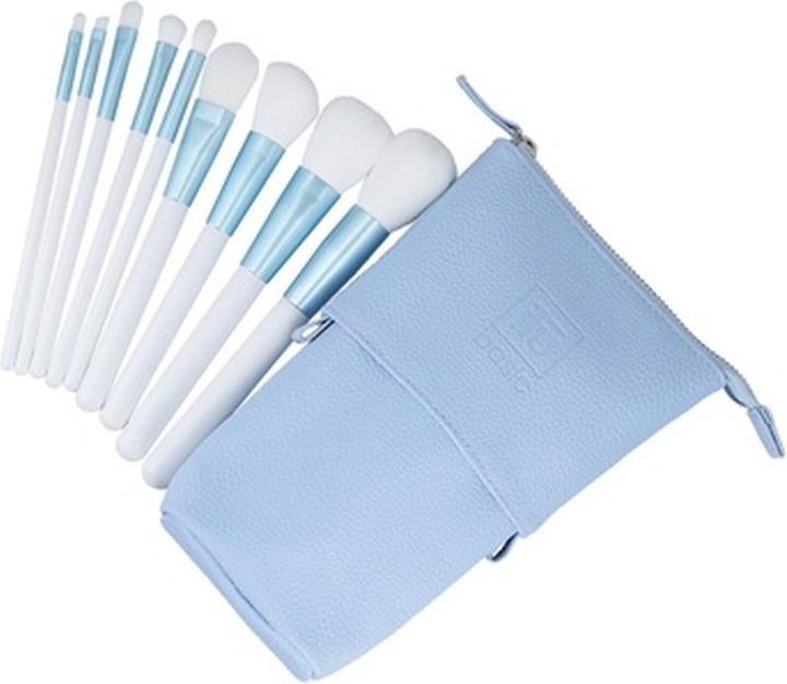 Actual product image Ilu Basic Set 9 Makeup Brushes with Bag Blue (Set)