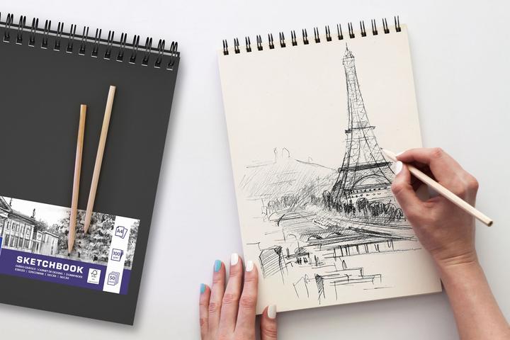 Actual product image Oxford Sketchbook (A5, Plain, Soft cover)