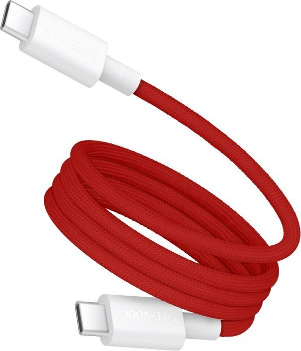 Produktbild OnePlus SUPERVOOC Lade-USB-C/USB-C Datenmagnetkabel 10A 1,2m Rot (Beschädigte Verpackung) (1.20 m, 100 W)