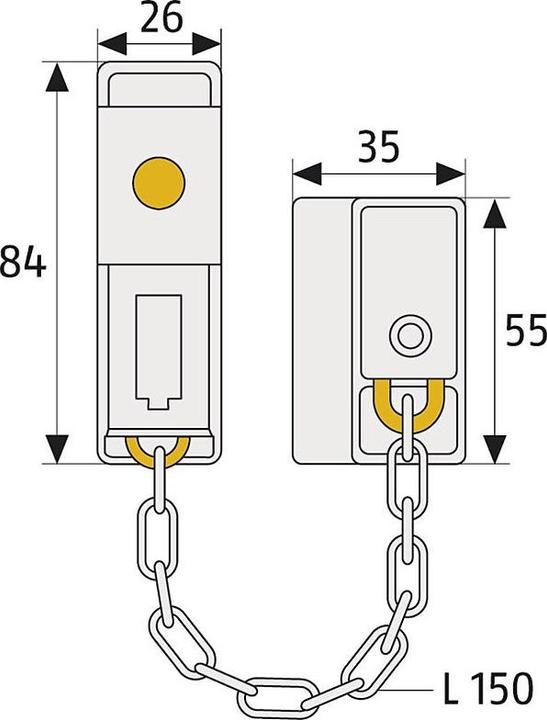 Actual product image Abus Door chain
