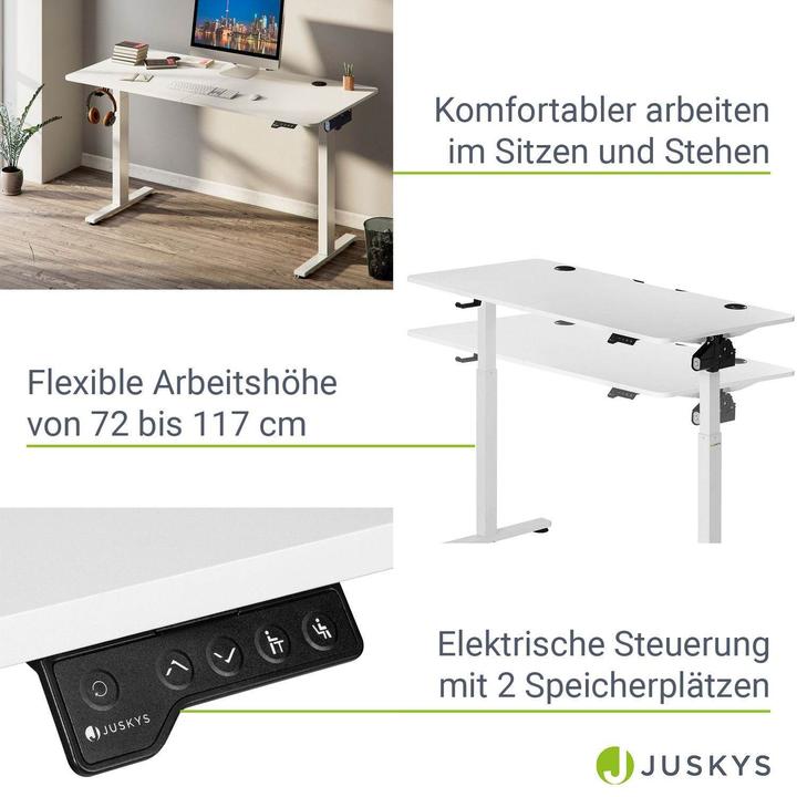 Image du produit Juskys Bureau réglable en hauteur