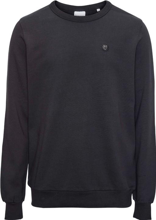 Produktbild KnowledgeCotton Apparel Basic Badge Sweat Black (S)