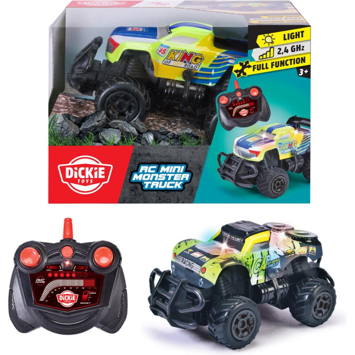 Dickie Multicolore Rc Mini Monster Truck, 2-Sort.