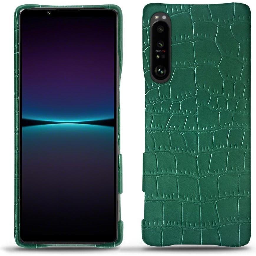Noreve Lederschutzhülle (Sony Xperia 1 IV), Smartphone Hülle, Grün