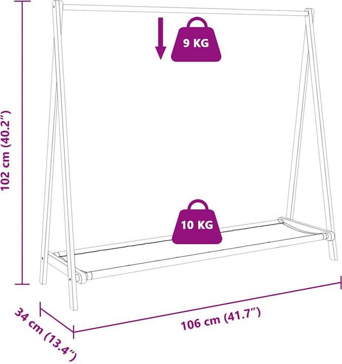 Actual product image vidaXL Kleiderständer