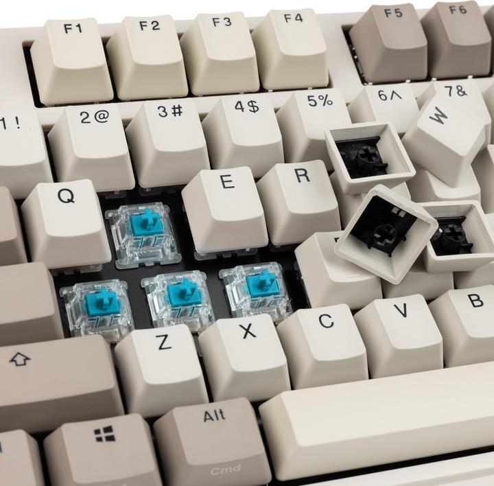 Produktbild Ducky Origin Vintage Gaming Tastatur, Cherry MX-Blue (US) (US, Kabelgebunden)