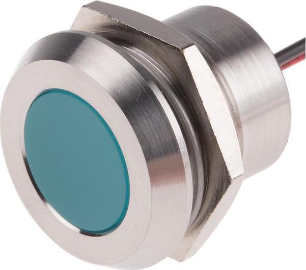 Produktbild RS PRO 22mm 316L stainless steel LED,blue 24Vdc