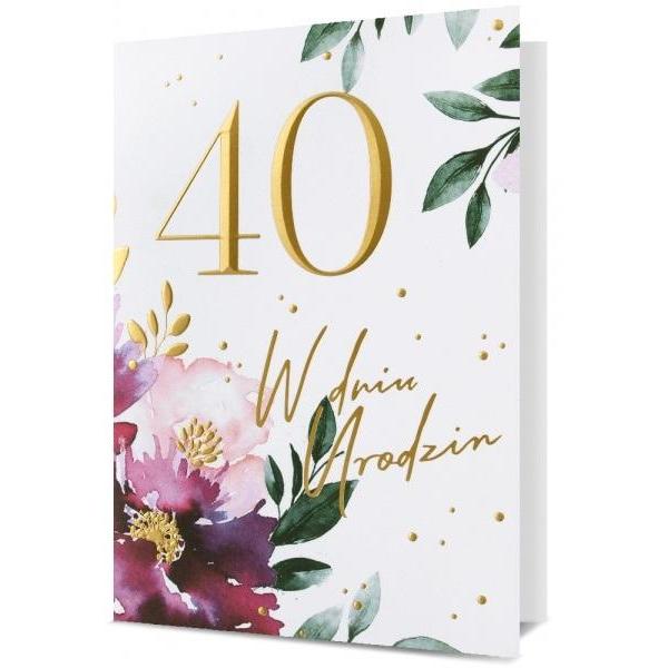 Nuance, Biglietto di auguri + Carta da lettere, Karte B6 Geburtstag 40