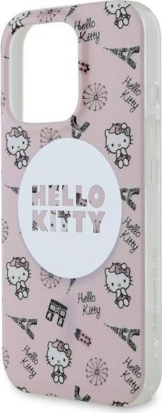 Actual product image Hello Kitty HKHMP16XHAOPP iPhone 16 Pro Max 6.9" różowy/pink hardcase IML All Over Paris Magsafe (Apple iPhone 16 Pro Max)