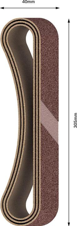 Actual product image Bosch Professional Zubehör PRO X440 sanding belt, 40 x 305 mm, G40 (40)