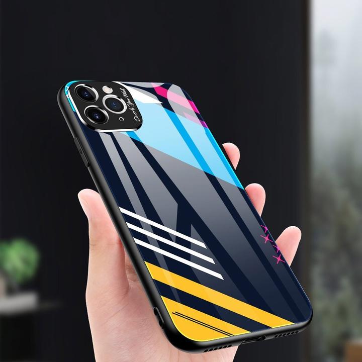 Produktbild Hurtel Color Glass Case Handyhülle Schutzhülle aus Panzerglas für iPhone 11 Pro Max pattern 2 (Apple iPhone 11 Pro Max)