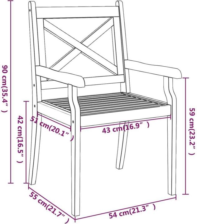 Produktbild vidaXL Essstuhl