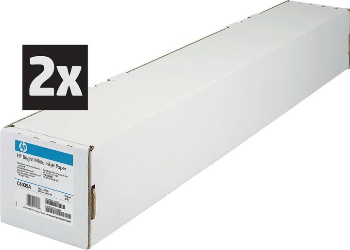 Actual product image HP Paper bright white 36inch 45m roll 2-pack (90 g/m², 4570 cm, 91.40 cm)