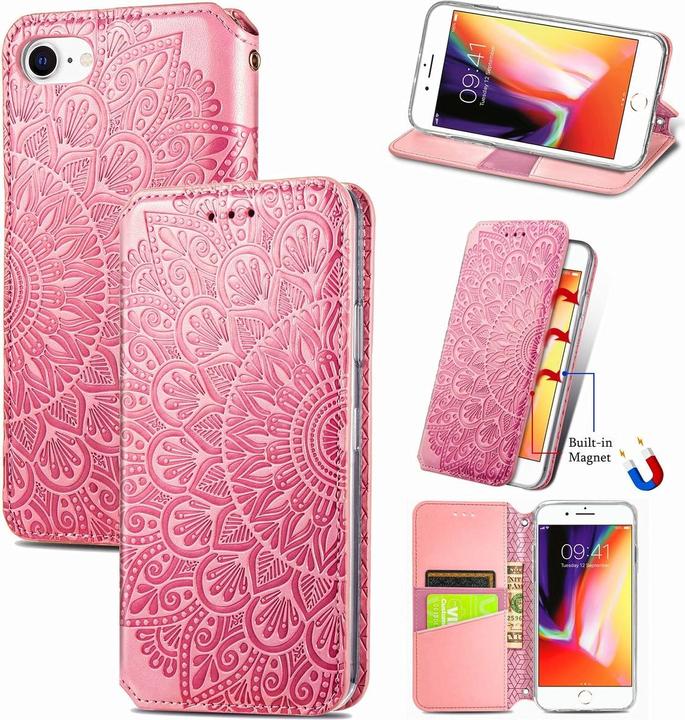 Produktbild König Design Hülle Handy Schutz für Apple iPhone 7 Case Cover Tasche Etuis Bumper Rosa Neu (Apple iPhone 7)
