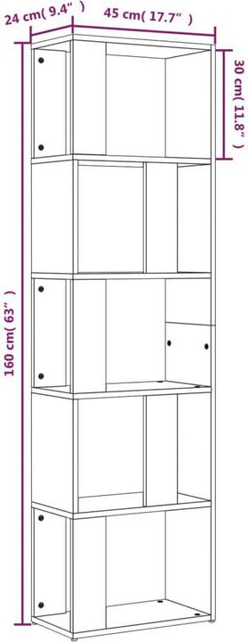 Actual product image VidaXL Jaycee (45 x 24 x 160 cm)