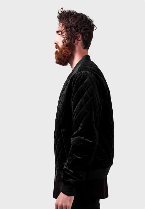 Actual product image Urban Classics Diamond Quilt Velvet Jacket (S)