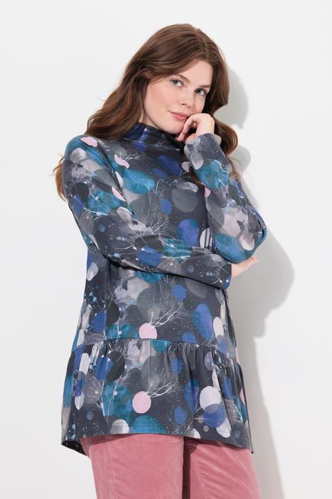 Produktbild Ulla Popken Longshirt, A-Linie, Stehkragen, Langarm (56)