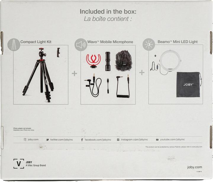 Image du produit Joby Kit Compact Ring Light Youtube (éclairage annulaire, Lumière vidéo)