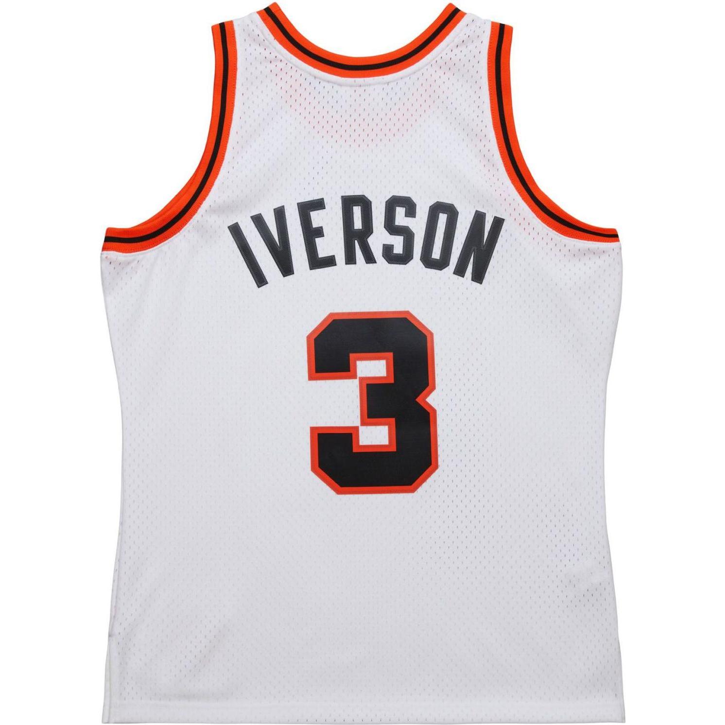 Thumbnail - Mitchell & Ness, Herren, Sportshirt, Swingman Mesh Jersey Denver Nuggets 2006-07 Iverson - S (S), Weiss, S
