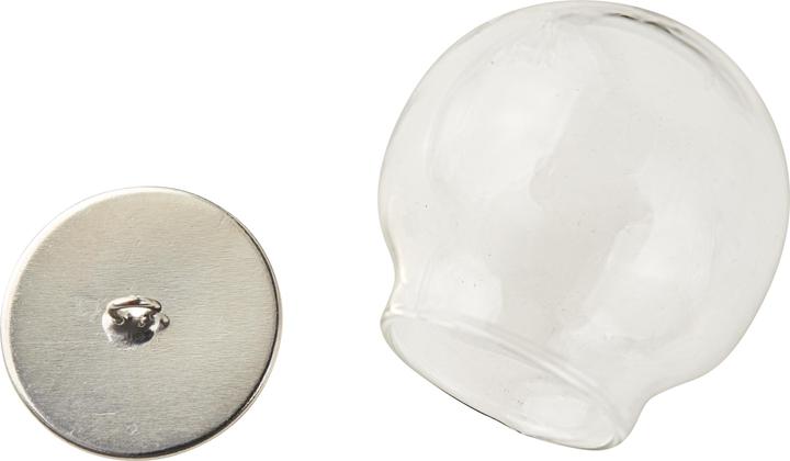 Image du produit Hobby & Crafting Fun Pendentif "Boule de verre, 2 pièces, 30 mm (Verre, métal)