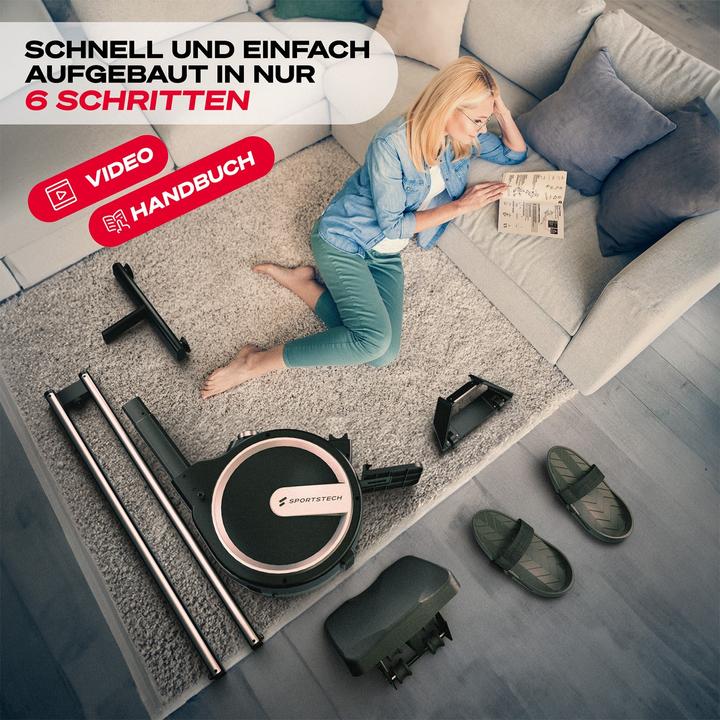 Produktbild Sportstech PROwer Rudergerät schwarz