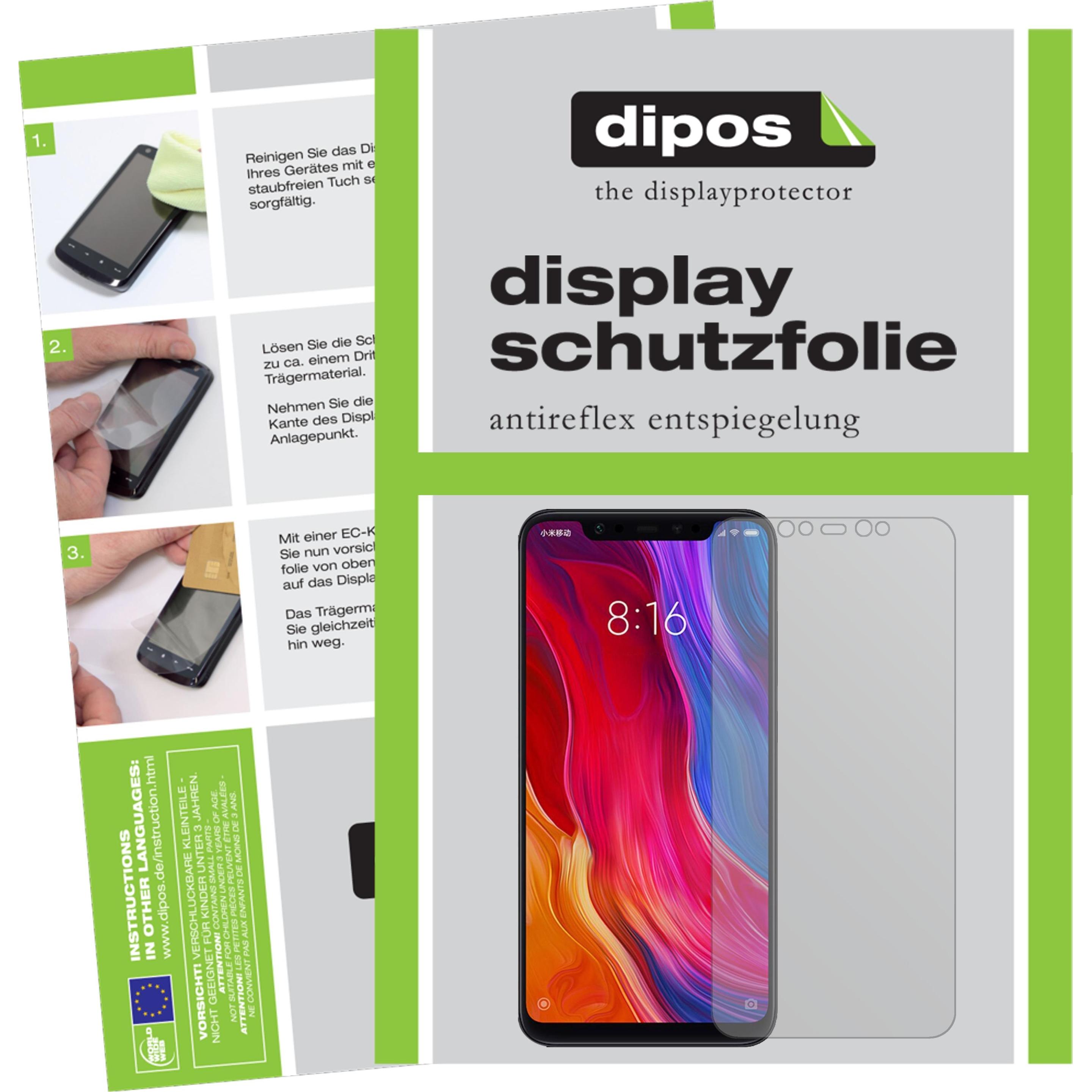 Dipos Displayschutzfolie Antireflex (5 Stück, Xiaomi Mi 8 SE), Smartphone Schutzfolie, Transparent