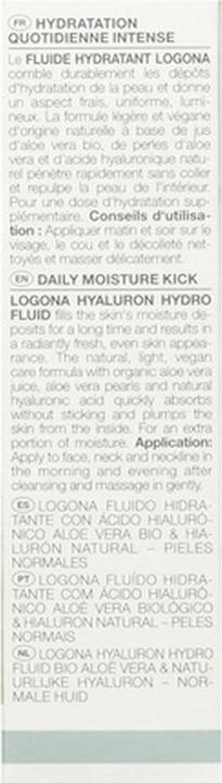 Immagine prodotto Logona Hyaluron Hydro Fluid classico con Aloe Vera Biologica e Acido Ialuronico Nero Normale