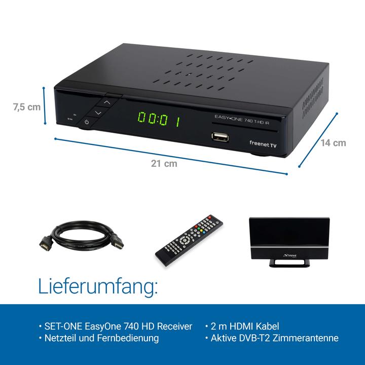 Produktbild SET DVB-T2 Home-Bundle mit aktiver Antenne (DVB-T2)