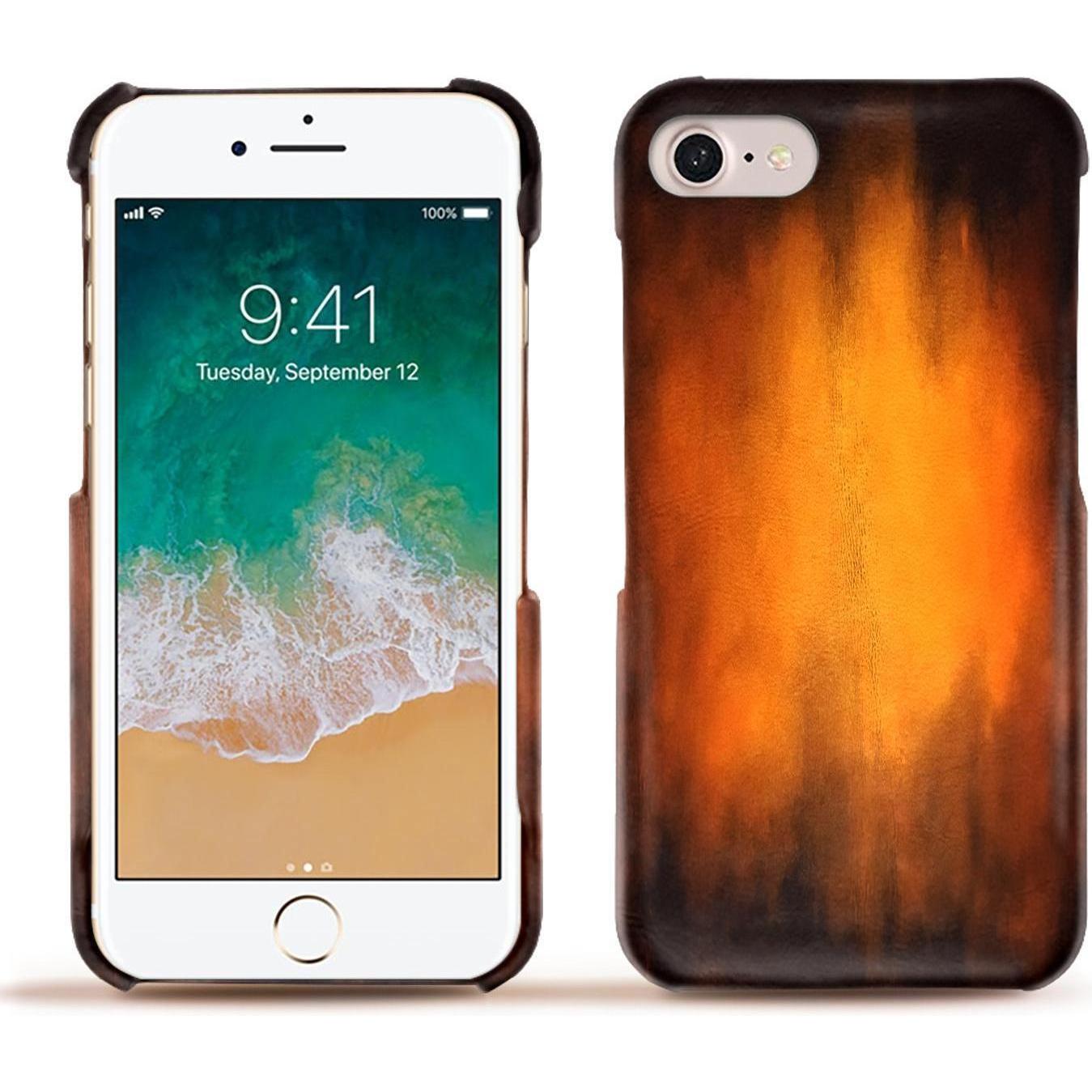 Noreve Lederschutzhülle (Apple iPhone 7), Smartphone Hülle, Violett