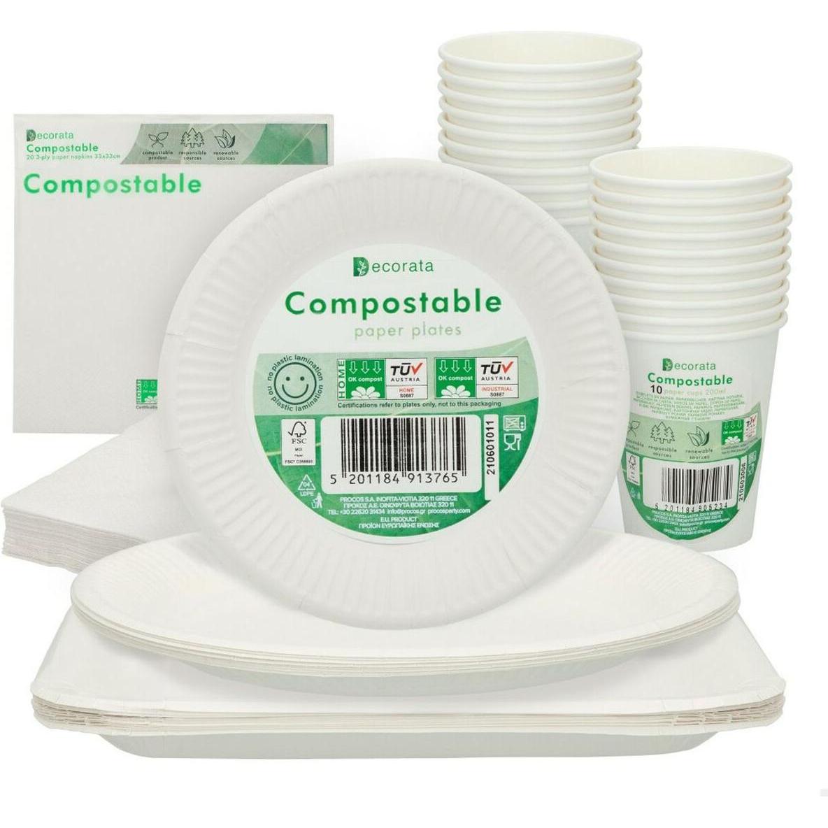 Procos Set Partyartikel Weiss (70 piezas) (45271329)