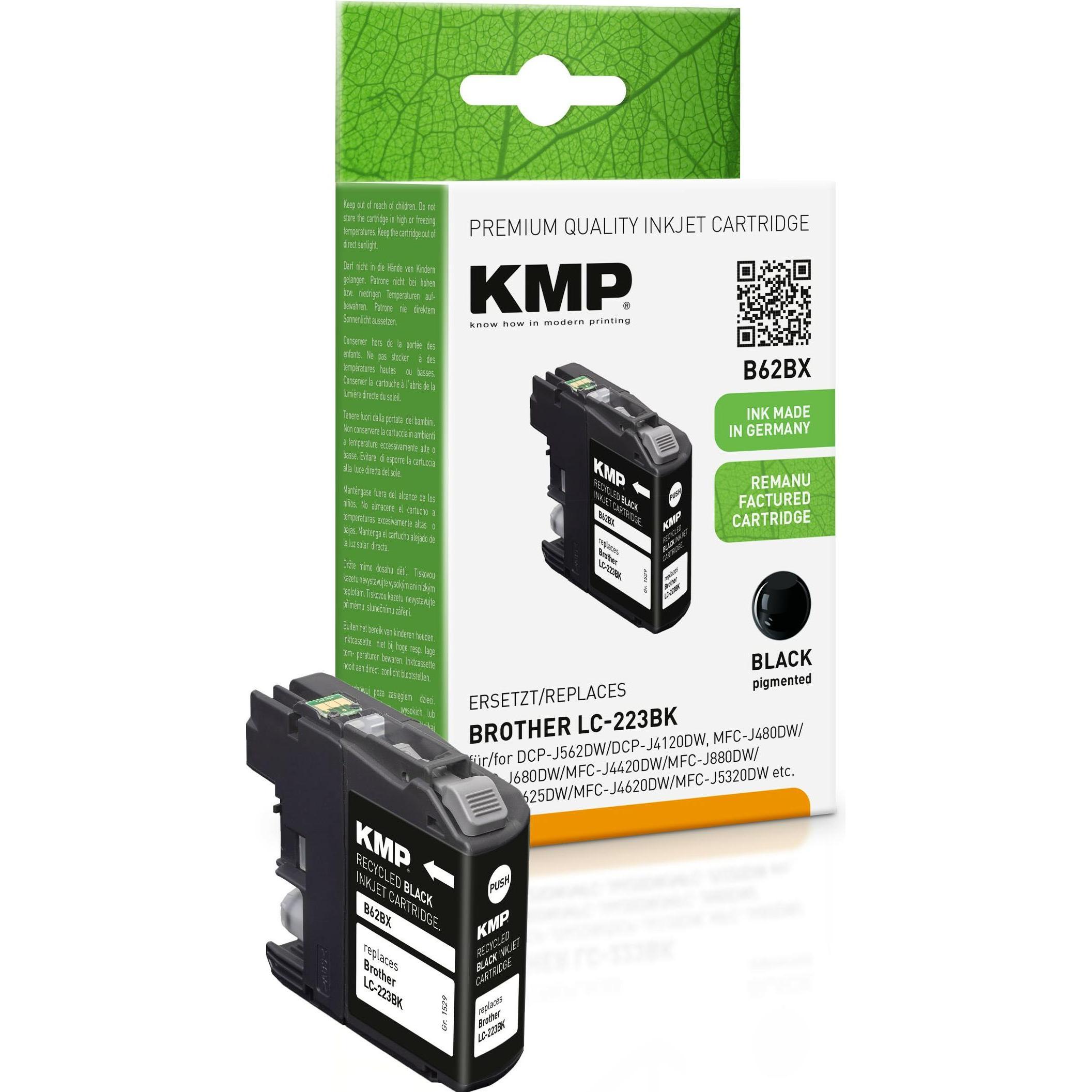 KMP, Druckerpatrone, Tinte ersetzt LC223BK (BK)